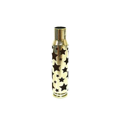 308 WIN Nickel Shells Stars Engraved Casing 5 Pcs