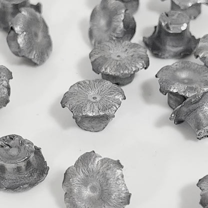 9MM Bullet Blossoms Silver Gray Qty 3 Pcs - Free Shipping