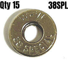 Load image into Gallery viewer, 38 Special Deprimed Polished Nickel Bullet Slices
