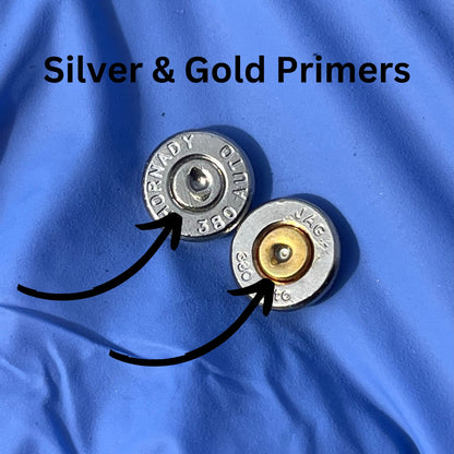 .380 Auto Nickel Bullet Slices — Thin Cut, Polished (Qty 15)