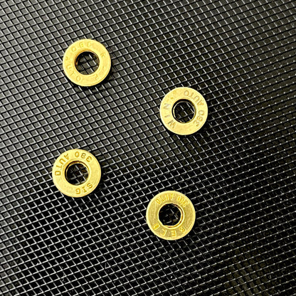 Deprimed .380 Auto Thin Cut Brass Bullet Slices Polished