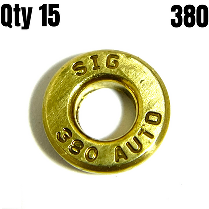 Deprimed 380 Auto Thin Cut Brass Bullet Slices Polished