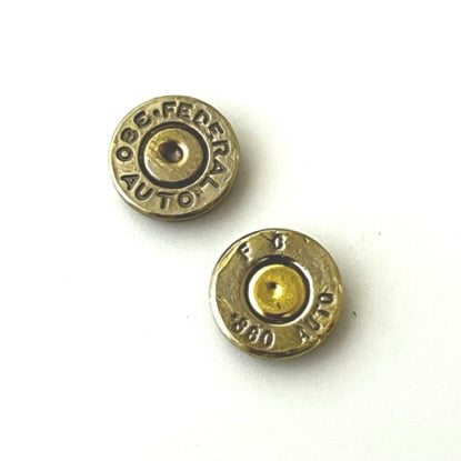 .380 Auto Nickel Bullet Slices — Thin Cut, Polished (Qty 15)