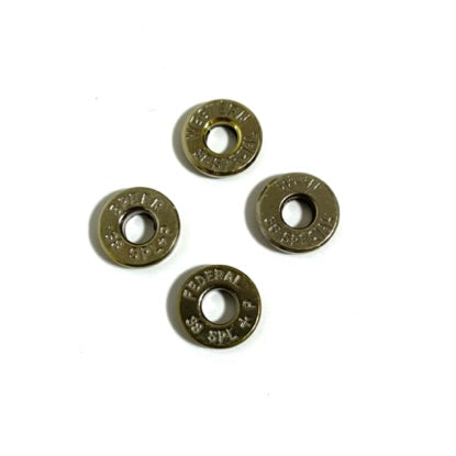 38 Special Deprimed Polished Nickel Bullet Slices Qty 15
