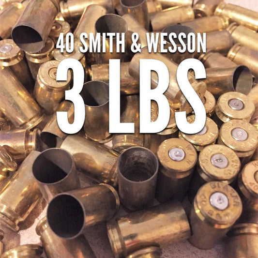 40 Smith & Wesson Brass Shells Used Spent Casings Empty 40 Caliber Pistol Handgun Spent Casings Uncleaned Unprocessed 