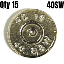 Load image into Gallery viewer, Nickel 40 Smith &amp; Wesson Thin Cut Bullet Slices Polished  Qty 15 | FREE SHIPPING
