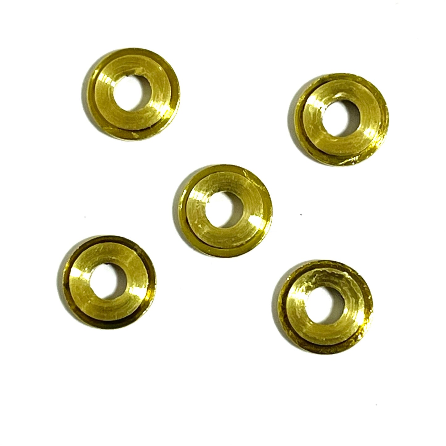 40 Smith & Wesson Thin Brass Polished Slices Deprimed Qty 15