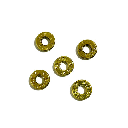 40 Smith & Wesson Thin Brass Polished Slices Deprimed Qty 15