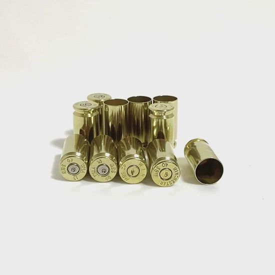 40 Caliber Smith Wesson Used Brass Casings Polished