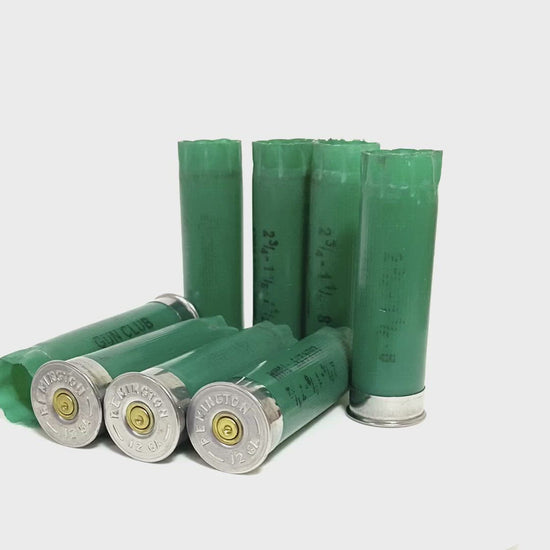 Remington Gun Club Green Shotgun Shells 12 Gauge Shotshells Spent Used Empty Cartridges Fired Casings 12 GA Shot Gun Hulls Qty 100 FREE SHIPPING