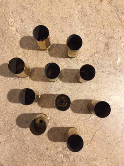 Used Brass Shell Casings Top View