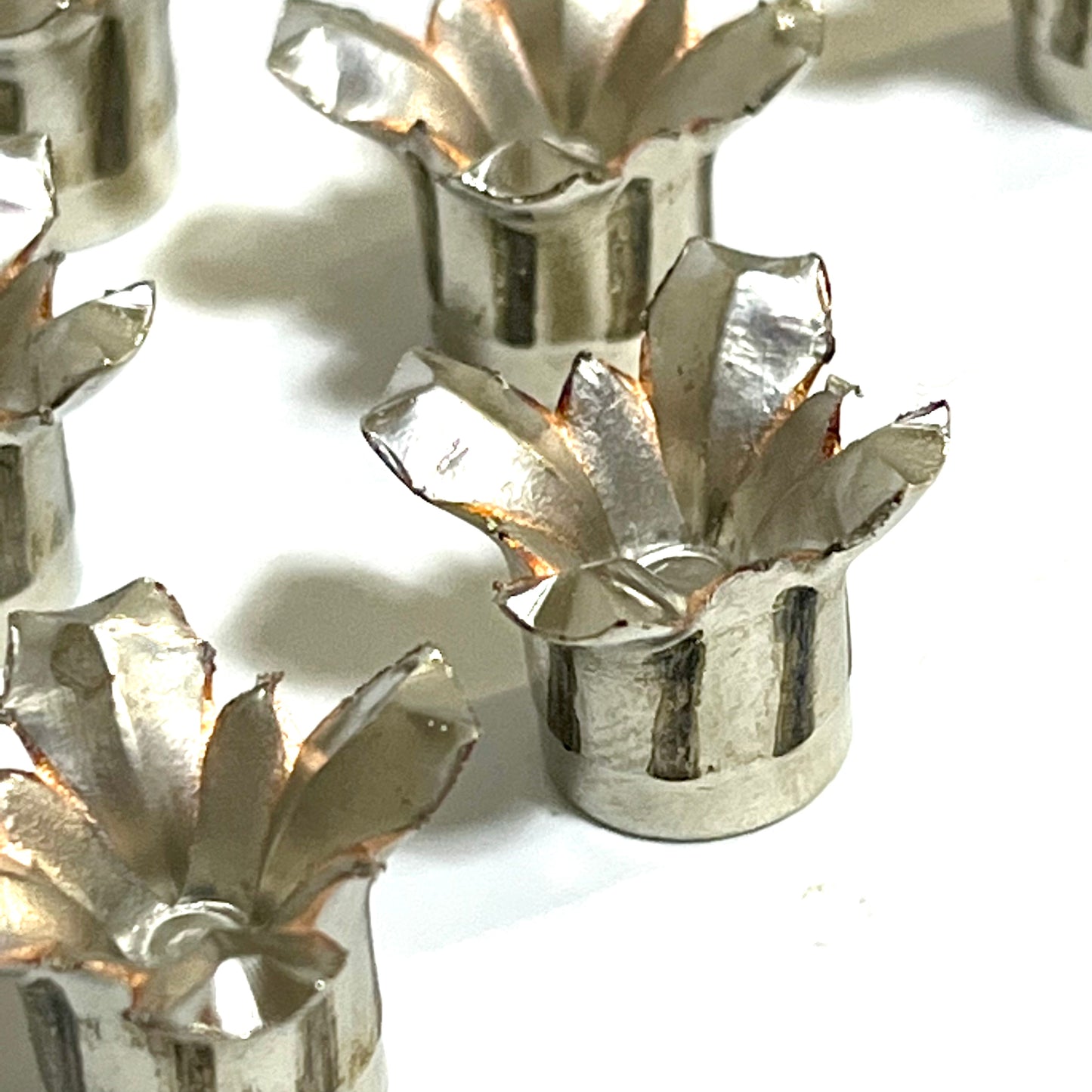 45 ACP Bullet Blossoms Silver Brass 3 Pcs