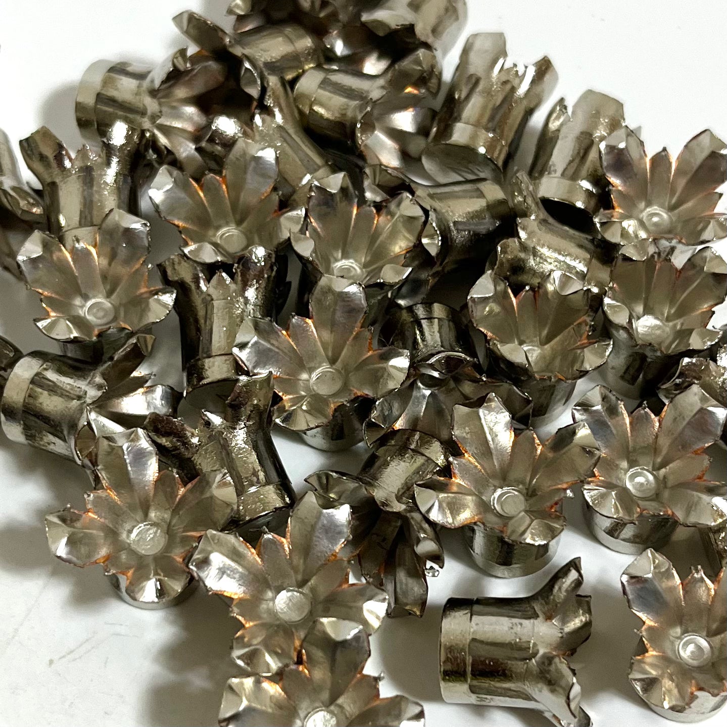 45 ACP Bullet Blossoms Silver Brass 3 Pcs