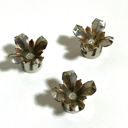 45 ACP Bullet Blossoms Silver Brass 3 Pcs
