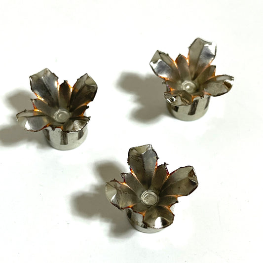45 ACP Bullet Blossoms Silver Brass 3 Pcs