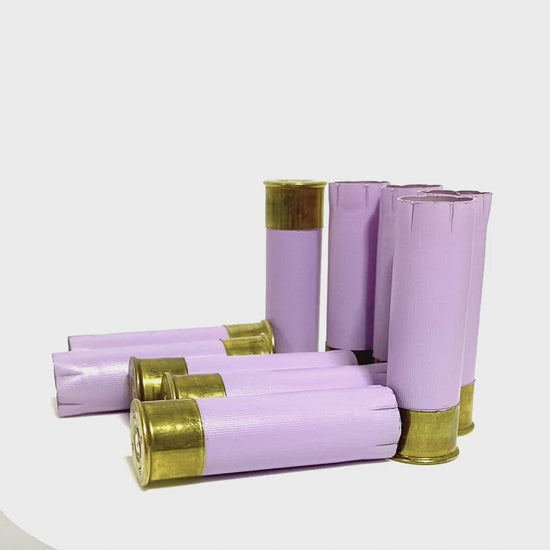 Lavender Pastel Purple Empty Shotgun Shells 12 Gauge 12GA Hulls Hand Painted DIY Boutonnieres Qty 8 FREE SHIPPING