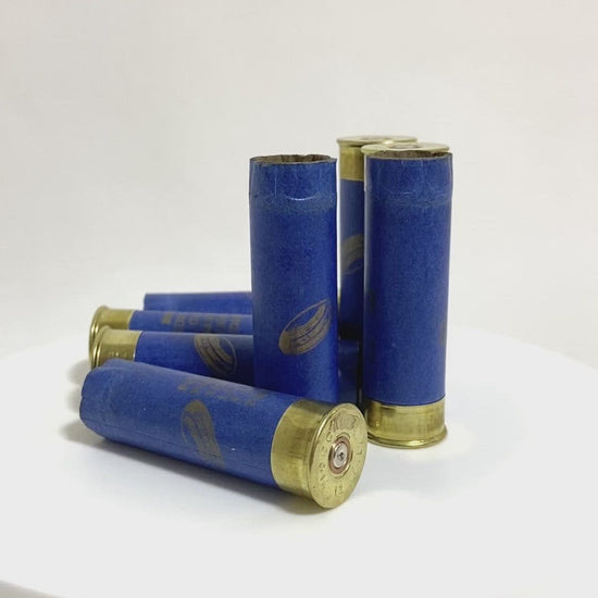 Used Paper Blue 12GA Shotgun Shells