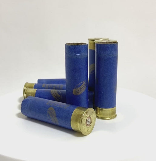 Used Paper Blue 12GA Shotgun Shells