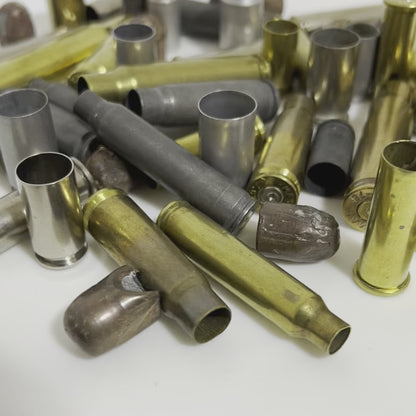Recovered Once Fired Bullets And Mixed Spent Bullet Casings Qty 50 Pcs