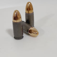 Load and play video in Gallery viewer, Dummy 9MM Gray Steel Casings With New Bullet
