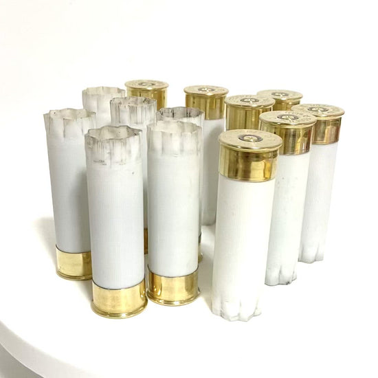 White Shotgun Shell Boutonnieres