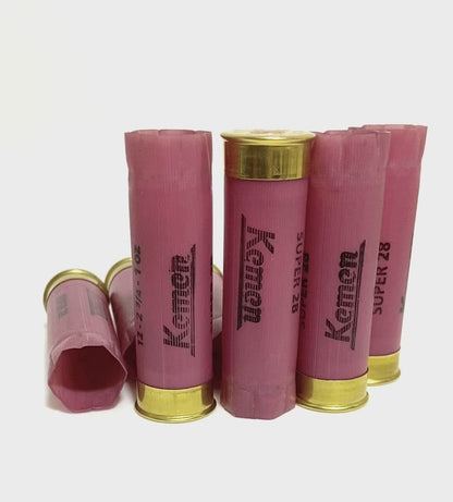Pink Salmon Shotgun Shell 12 Gauge Empty Pink 12GA Hulls Shotshells Spent Casings Shot Gun Ammo Cartridges DIY Ammo Crafts 10 Pcs | FREE SHIPPING