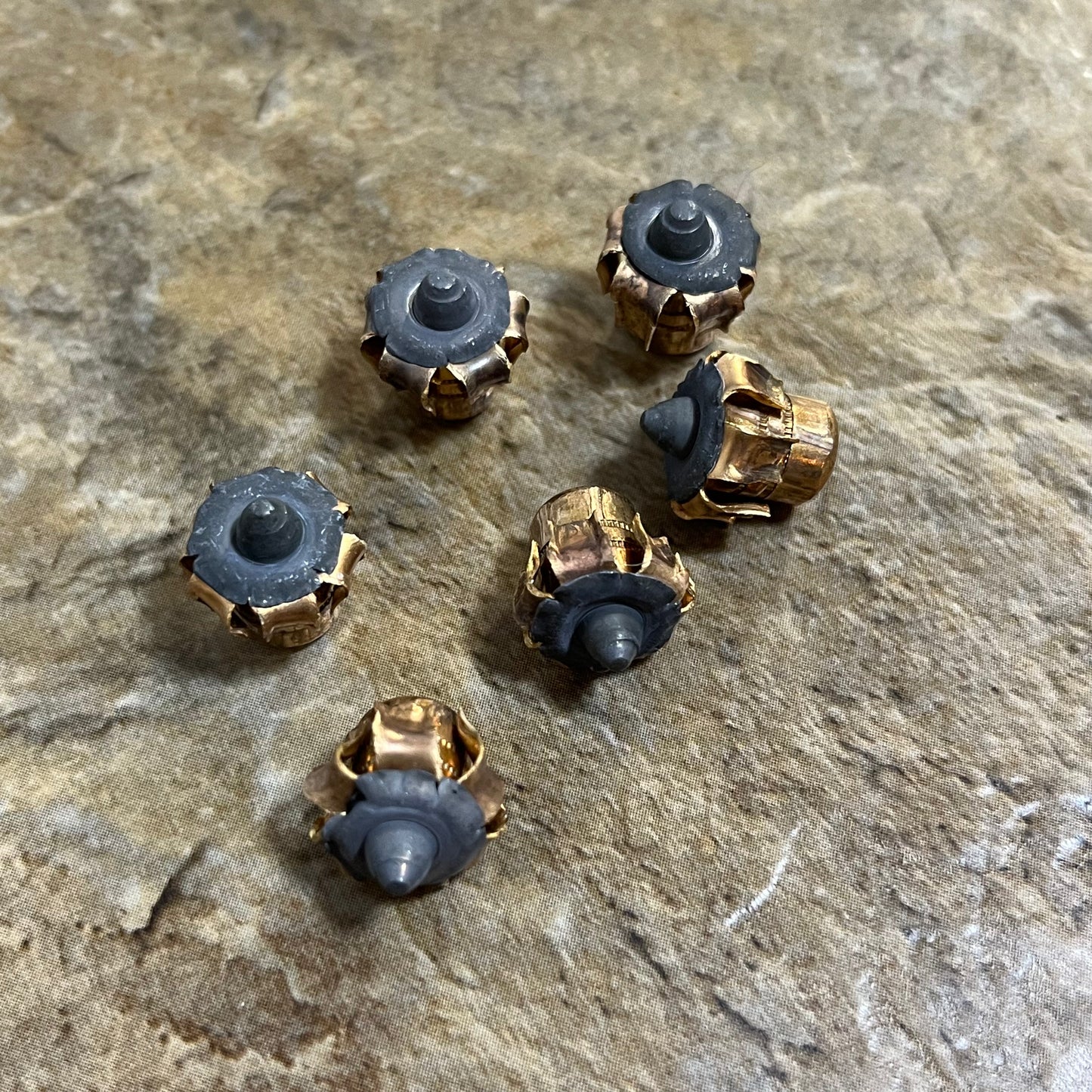 9MM Bullet Flowers Fired Bullets Copper Gray Qty 3 Pcs