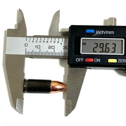 Dummy 9MM 9x19 Luger Black Casings With New Bullet | Qty 3