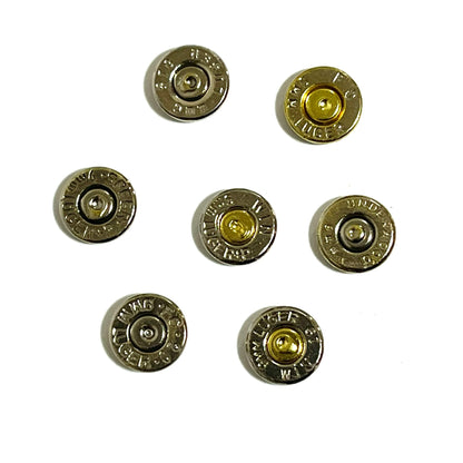 9MM Nickel Thin Cut Bullet Slices Polished Qty 15