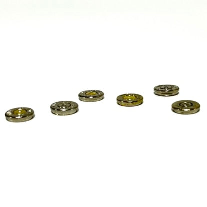 9MM Nickel Thin Cut Bullet Slices Polished Qty 15