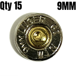9MM Nickel Thin Cut Bullet Slices Polished Qty 15 | FREE SHIPPING