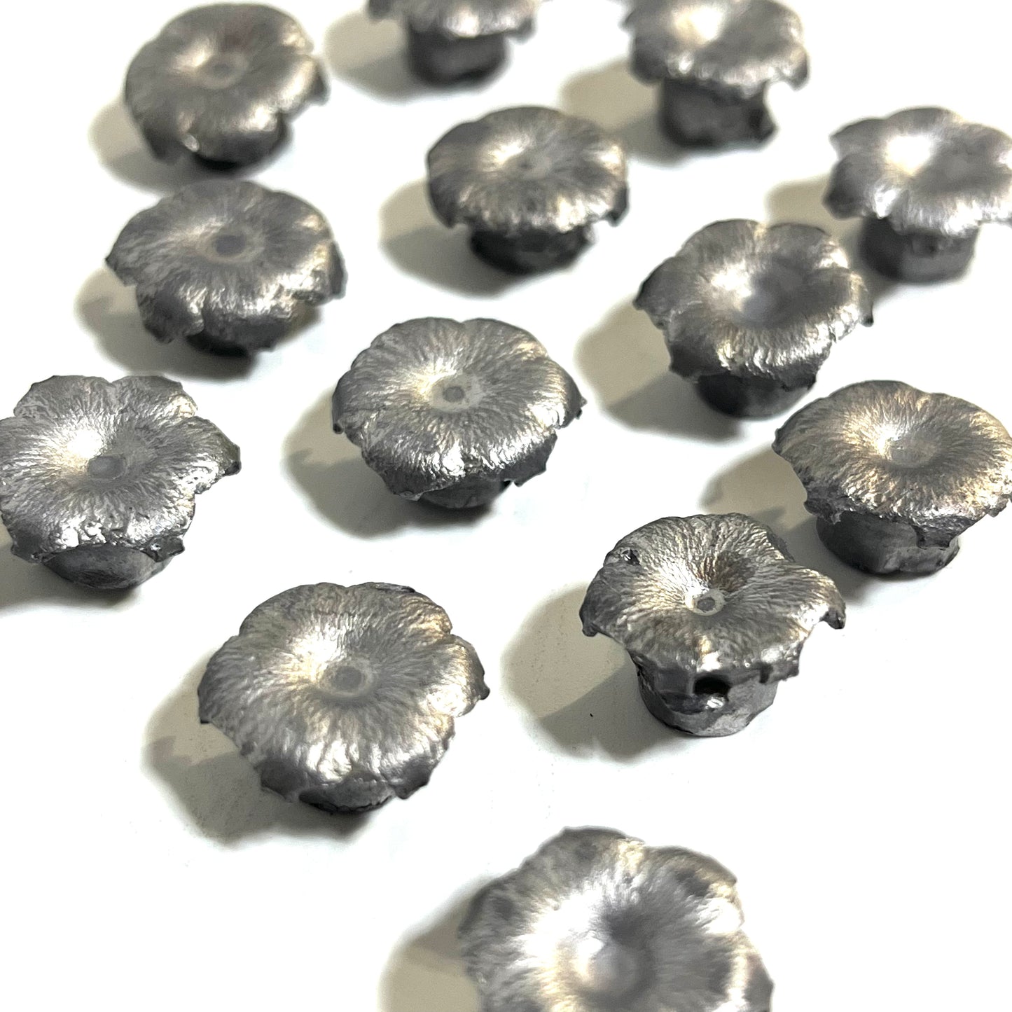 9MM Bullet Blossoms Silver Gray Qty 3 Pcs
