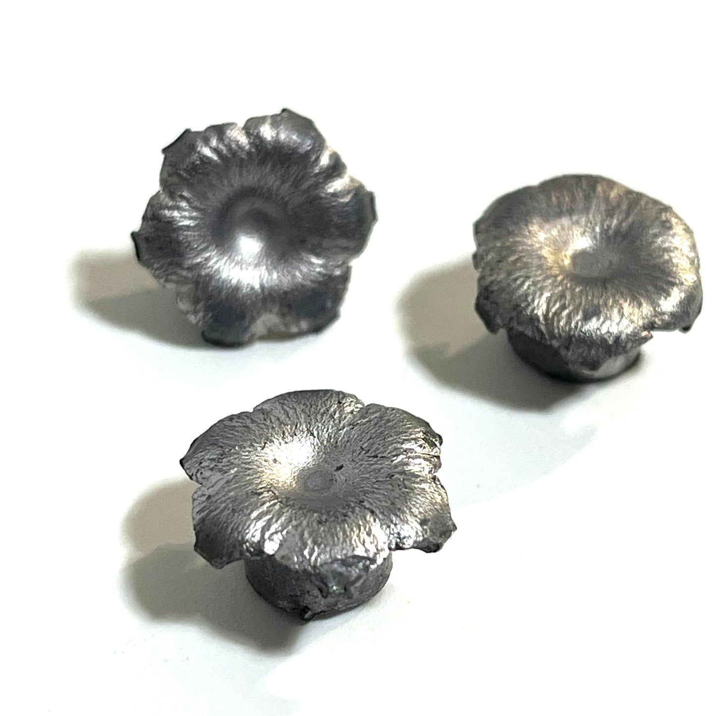 9MM Bullet Blossoms Silver Gray Qty 3 Pcs