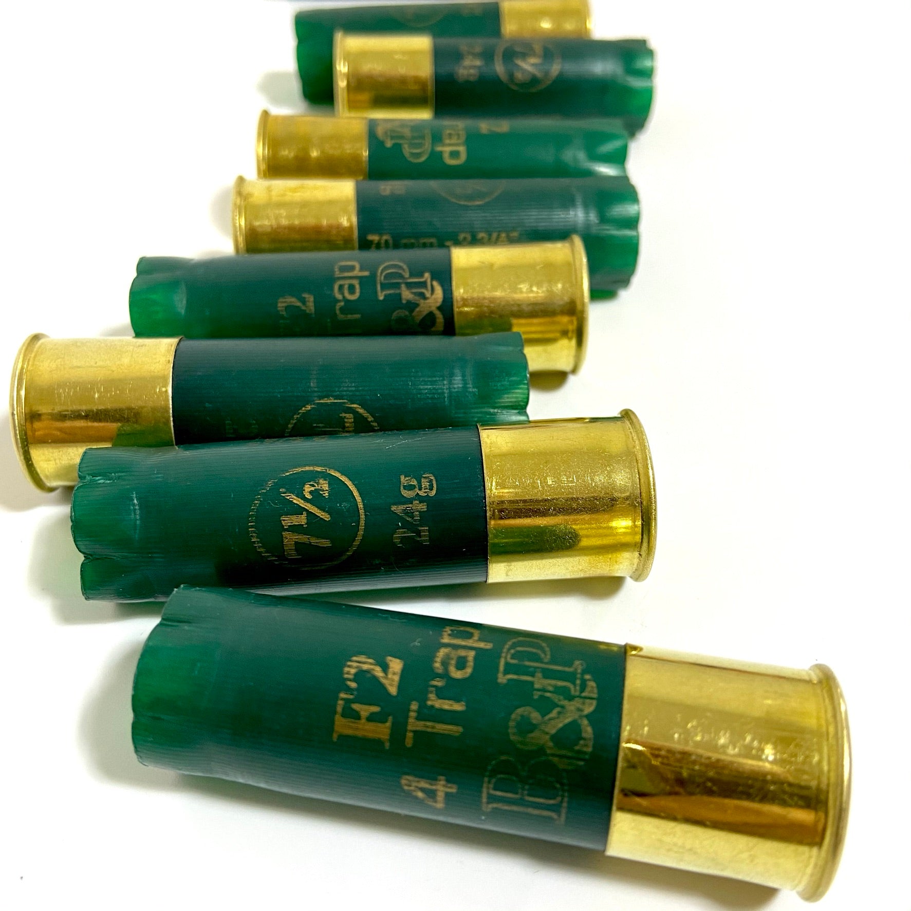 Green Shotgun Shells 12 Gauge 12GA High Brass Hulls Unique Headstamps –
