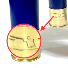 Load image into Gallery viewer, Blank Blue High Brass Shotgun Shells Empty 12 Gauge Blank Hulls No Markings DIY Boutonniere Ammo Crafts 8 Pcs
