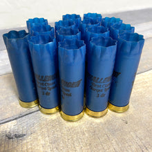 Load image into Gallery viewer, Electric Blue Shotgun Shells 12 Gauge Hulls Fired Spent Casings Diy Boutonnieres
