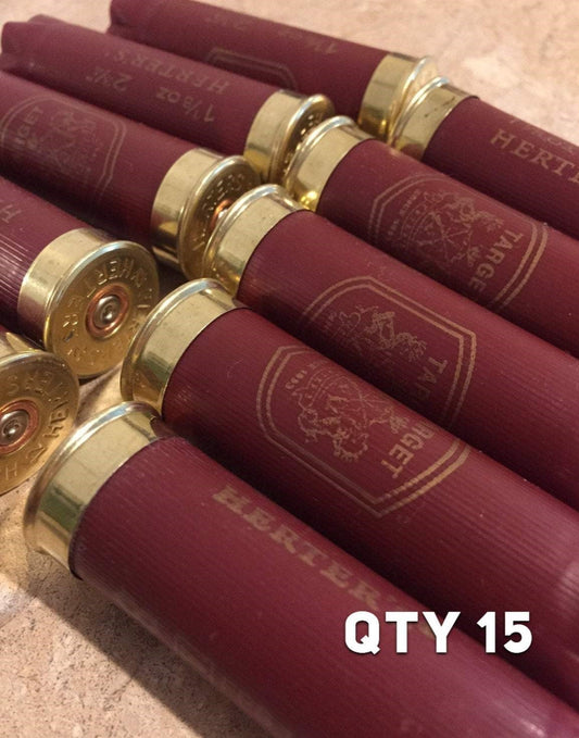 Dark Red Burgundy Maroon 12 Gauge Shotgun Shells Empty