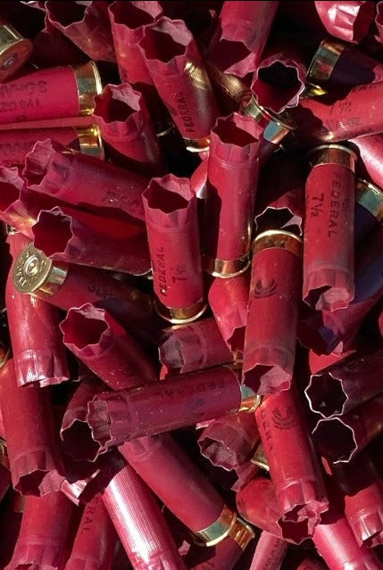 Dark Red Federal Used Empty 12 Gauge Shotgun Shells Shotshells Spent Hulls Fired 12GA Casings Huge Lot 750 Pcs