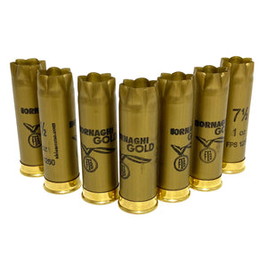 Gold Bornaghi Shotgun Shells Empty Hulls Used Fired Spent Cartridges 12GA Casings