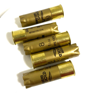 Gold Bornaghi Shotgun Shells Empty Hulls Used Fired Spent 12GA Casings 