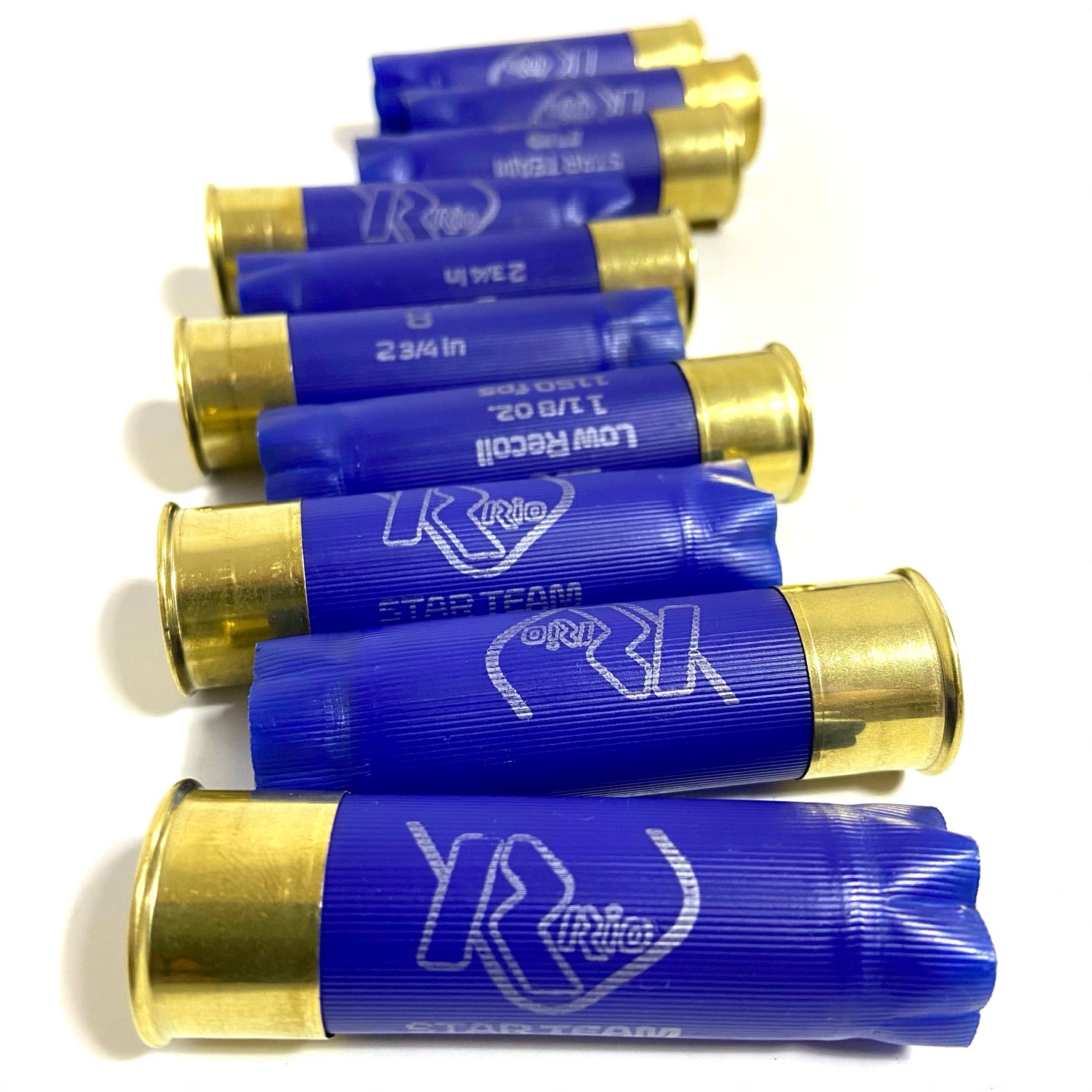 Blue Empty RIO High Brass Shotgun Shells 12 Gauge Used 12GA Hulls –