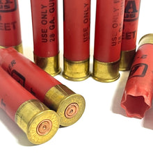 Load image into Gallery viewer, Recycle Shotgun Shells Red 28 Gauge DIY Ammo Crafts
