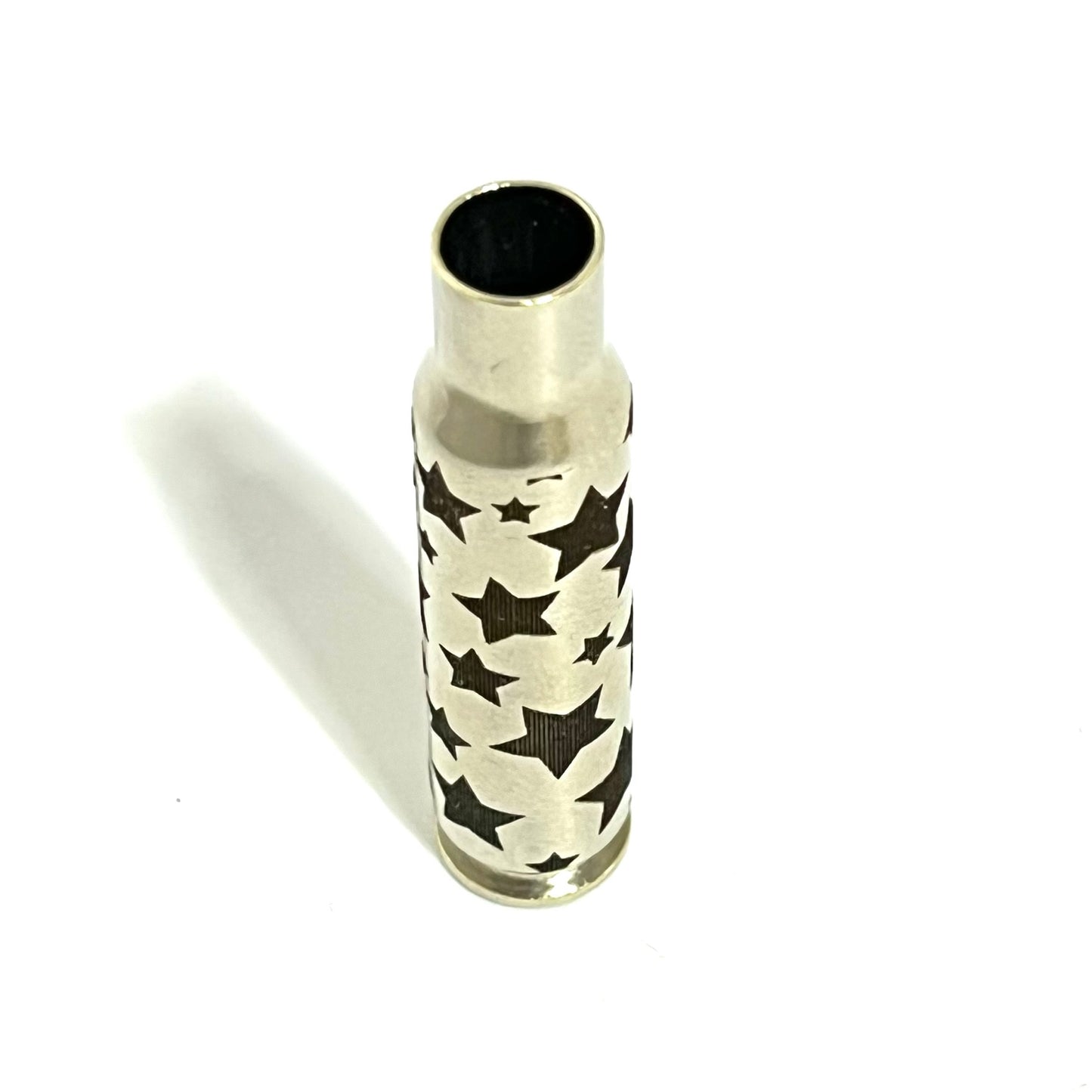308 WIN Nickel Shells Stars Engraved Casing 5 Pcs