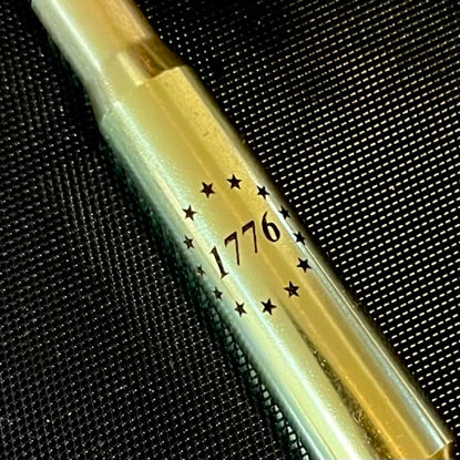 Engraved 1776 Betsy Ross 13 Stars 50 BMG Hand Polished Brass Shell