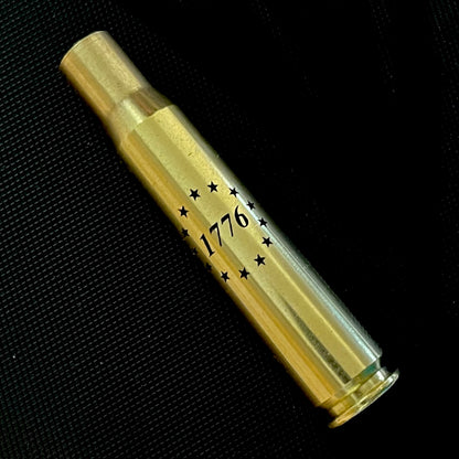 Engraved 1776 Betsy Ross 13 Stars 50 BMG Hand Polished Brass Shell
