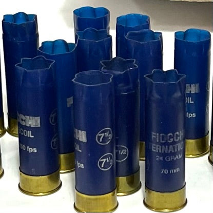 Navy Blue Fiocchi Empty Shotgun Shells 12 Gauge Dark Blue Used Hulls Shotshells 12GA Shot Gun Casings DIY Ammo Crafts 10 Pcs | Free Shipping