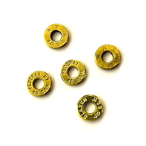40 Caliber Smith & Wesson Deprimed Brass Bullet Slices For Jewelry