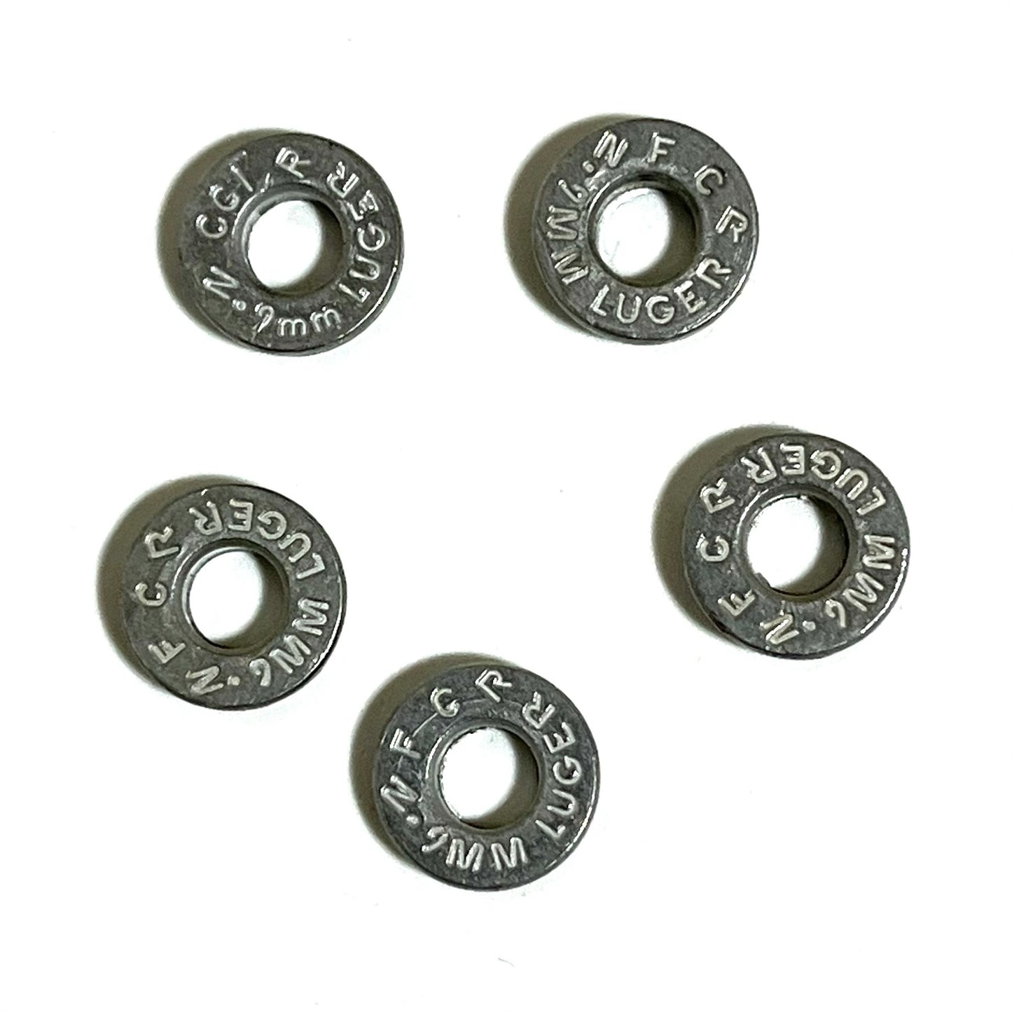 Deprimed Aluminum 9MM Bullet Slices