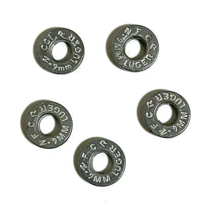 Deprimed Aluminum 9MM Bullet Slices