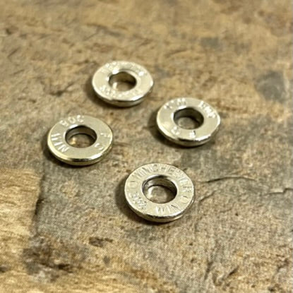 Deprimed 308 WIN Thin Cut Nickel Polished Bullet Slices Qty 15 | FREE SHIPPING